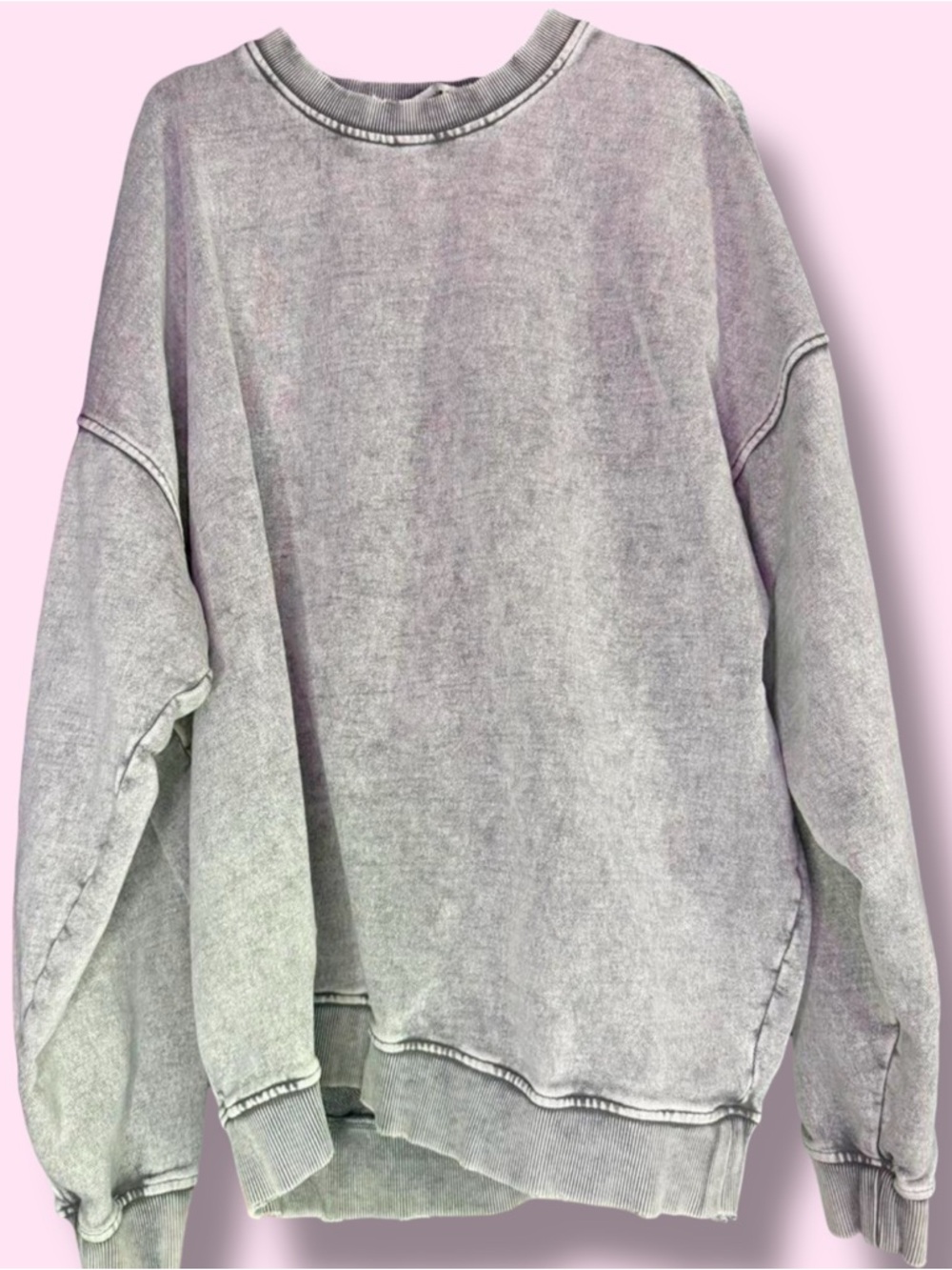 Free People Falling Forward NWOT Crewneck Sweatshirt XL Gray Oversized Pullover - Picture 2 of 14